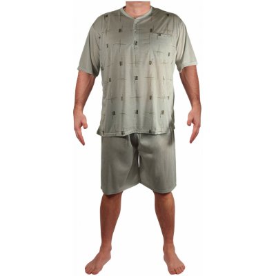 Pyžamo pánské krátký rukáv Mirek 2-OGC-TO-33 khaki – Hledejceny.cz