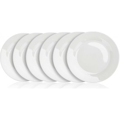 BANQUET talíř mělký 24 cm BASIC porcelánový BÍ 6 ks – Sleviste.cz