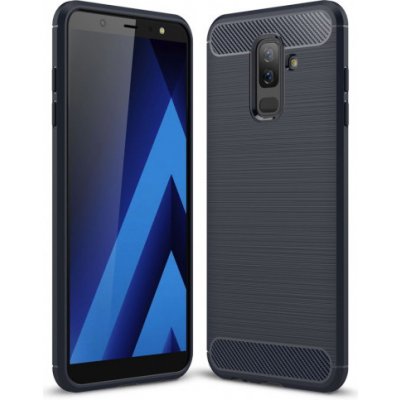 Pouzdro JustKing plastové s broušenou texturou Samsung Galaxy A6 Plus 2018 - tmavěmodré – Zboží Mobilmania