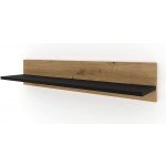 BIM Závěsná police NUKA G 100 cm dub artisan, černý mat – Zboží Dáma