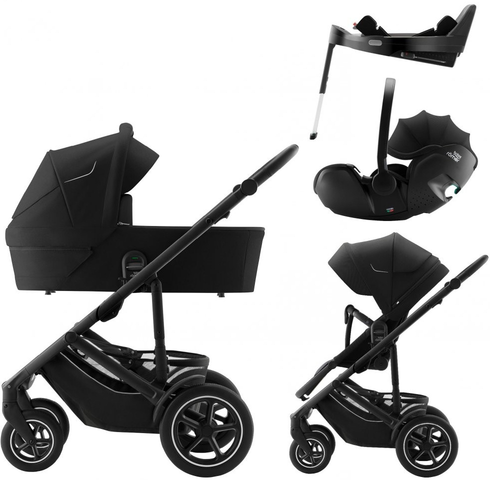 Britax Set Smile 5Z + korba + autosedačka Baby-Safe PRO + Vário Base 5Z 2024 Space Black