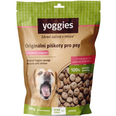 Yoggies Bezlepkové piškoty s kuřecím masem 150 g – Sleviste.cz