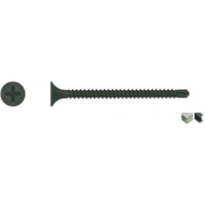 RAWLPLUG Šroub samovrtný WS do plechu nad 0,7 mm, zápustná hlava - fosfátovaný Varianta: 3,5 x 45 mm – Hledejceny.cz