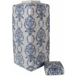 Porcelánová váza s víčkem a modrými květy Vintage Unique - 16*16*41 cm - Clayre & Eef – Hledejceny.cz