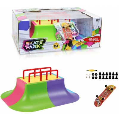 Skatepark Modulární Set 6v1 s Multi-Rail Platformou a Fingerboardem – Sleviste.cz