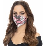 Nanolion Mask ultratenký nanorespirátor supreme protection FFP2 Růžové kytky 5 ks – HobbyKompas.cz