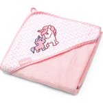 BabyOno Osuška velur s kapucí 100x100 cm růžová – Zboží Dáma