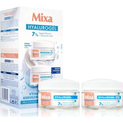 Mixa Hyalurogel Light hydratační krém na obličej 50 ml + Mixa Hyalurogel Night noční krém 50 ml dárková sada – Zboží Mobilmania