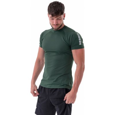 Nebbia Next Level tričko “Essentials” 326 Dark Green Zelená