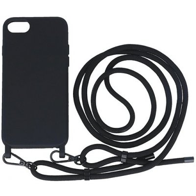 TopQ Simple iPhone SE 2020 černý se šňůrkou