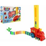 Teddies Lokomotiva/Vlak domino stavěcí plast 16cm na baterie se zvukem – Hledejceny.cz