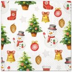 Anděl Třívrstvé papírové ubrousky 33 x 33 cm vánoční motivy – Zboží Dáma