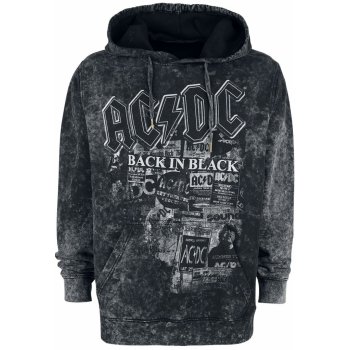 AC/DC - Back in Black - šedá/cerná - Mikina s kapucí od 1 250 Kč -  Heureka.cz