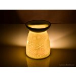 Dedra aroma lampa z keramiky kytka bílá 10 cm – Zboží Dáma