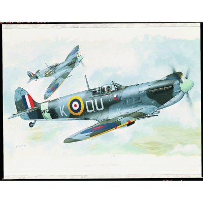 Směr Model Supermarine Spitfire MK.VB HI TECH 12 8x13 6 cm v krabici 25x14 5x4 5 cm 1:72