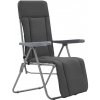 Zahradní židle a křeslo 44320 vidaXL Skládací zahradní židle s poduškami 2 ks šedé