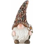 PROGARDEN Zahradní trpaslík dekorace 24 cm s kytkou KO-095752290kvet – Sleviste.cz