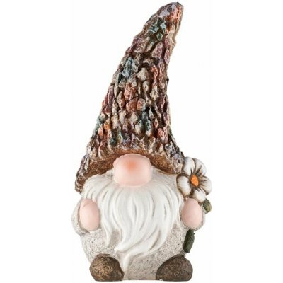 PROGARDEN Zahradní trpaslík dekorace 24 cm s kytkou KO-095752290kvet – Sleviste.cz