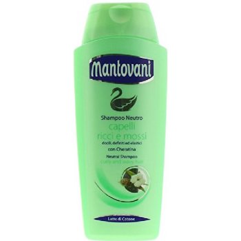 Mantovani Shampoo Neutro Capelli ricci e mossi šampon na kudrnaté a vlnité vlasy s mlékem z bavlny 400 ml