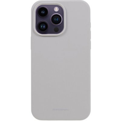 Pouzdro MERCURY Silky-Soft Apple iPhone 15 Pro - příjemné na dotek - silikonové - béžové