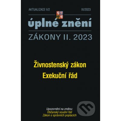 Aktualizace II/2 - Živnostenský zákon, Exekuční řád - Poradce s.r.o. – Hledejceny.cz