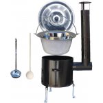 Kessel kotlík na guláš nerez 15 l INOX 1,2 mm kotlina smalt CLASSIC průměr 36 cm poklice nerez 41 cm naběračka 350 ml a vařečka 50 cm PARTY – Hledejceny.cz