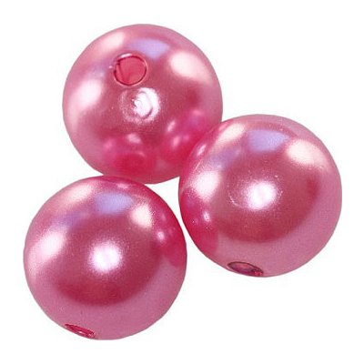 Plastové korálky perličky 8mm 10ks - růžové – Zboží Mobilmania