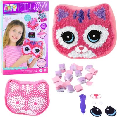 LEAN Toys 27410 Kreativní šicí sada polštářek koťátko vyšívání DIY – Zboží Dáma
