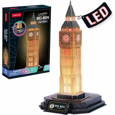 CUBICFUN 3D puzzle Svítící Big Ben 32 ks – Hledejceny.cz