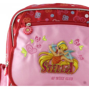 Winx Club batoh víla Stella červeno-růžová