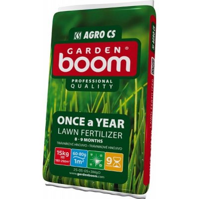 Agro Garden Boom ONCE A YEAR trávníkové hnojivo 15 kg – Zboží Mobilmania