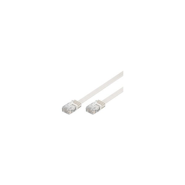 síťový kabel MicroConnect V-UTP520W-FLAT U/UTP, CAT5e, 20m, bílý