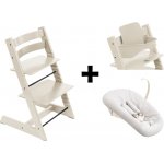 Stokke Set Tripp Trapp + dětský set2 + novorozenecký set Vanilla White – Zboží Mobilmania