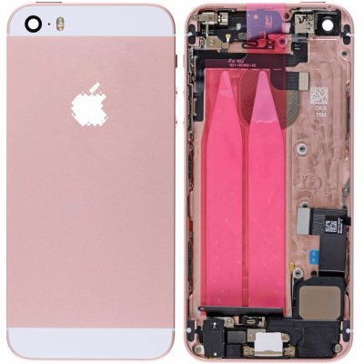 Kryt Apple iPhone SE Zadní Housing s Malými Díly Rose zlatý