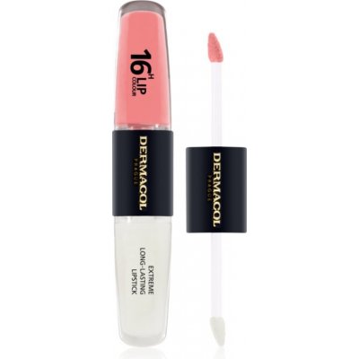 Dermacol 16H Lip Colour dlouhotrvající rtěnka a lesk na rty 01 Bella Aura 2x4 ml – Zboží Dáma