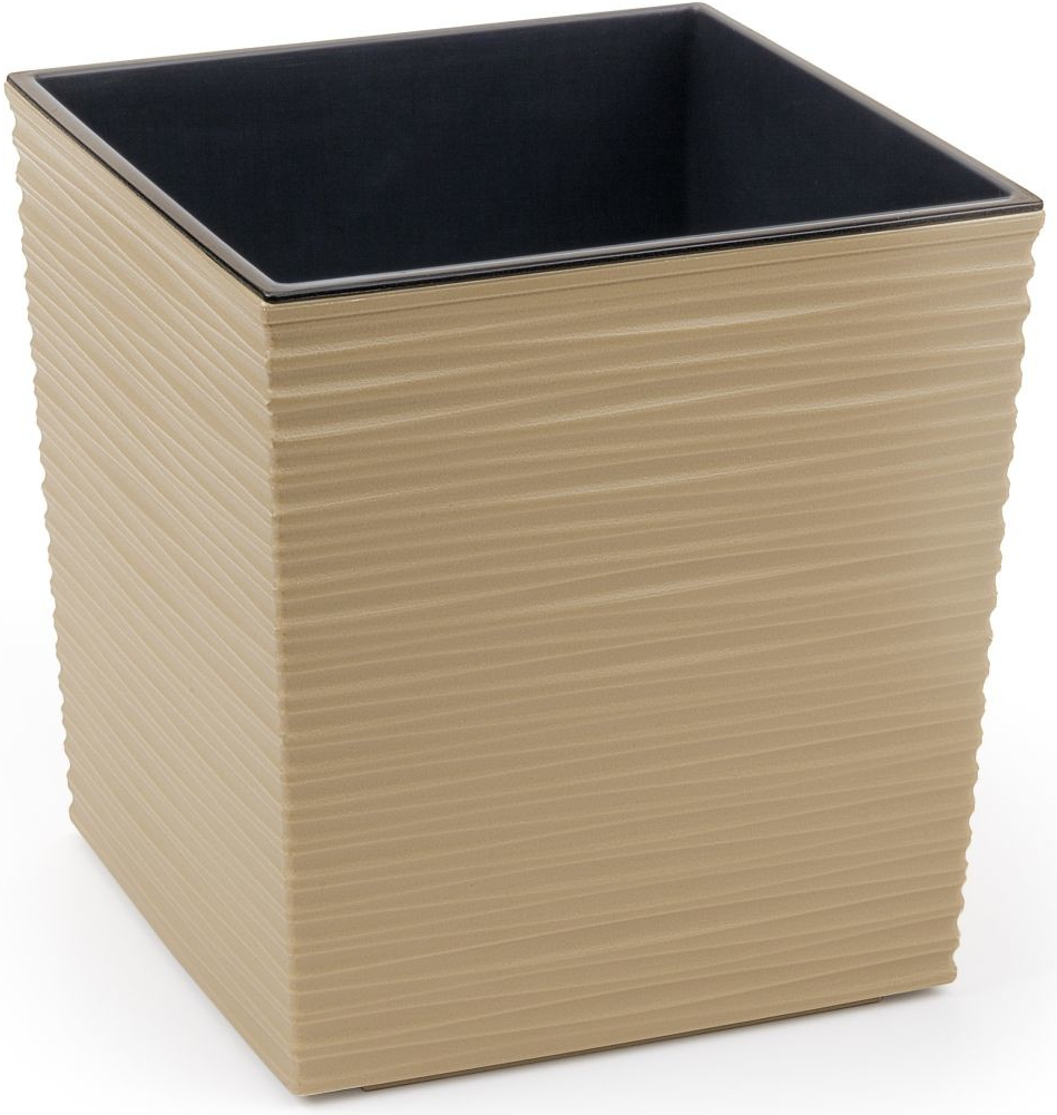 LAMELA květináč JUKA DLUTO vroubek 250 x 250 mm capuccino
