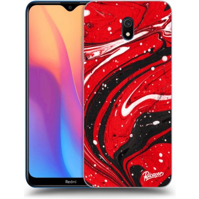 Pouzdro Picasee silikonové Xiaomi Redmi 8A - Red black čiré