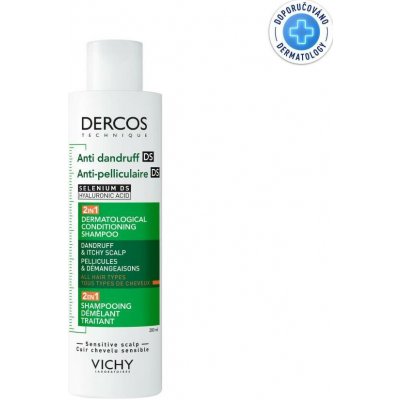 VICHY Dercos 2 v 1 Šampon a kondicionér proti lupům 200 ml – Zboží Dáma