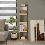 Knihovna Houseland Lofty 4 dub safírový/bílá – Zboží Dáma