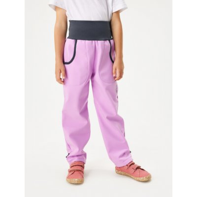 Dětské softshellové kalhoty s fleecem Basic, Lila – Zboží Mobilmania