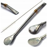 Mercedes Titanium bombilla s růžově-zlatým prstencem 19 cm stěteček – Zboží Dáma