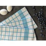 Sleep-well Utěrka Negativ Egyptská bavlna bílá/tyrkys 3 ks – Zboží Dáma