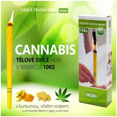 HOXI Tělové svíce s CANNABISEM v krabičce 10 ks