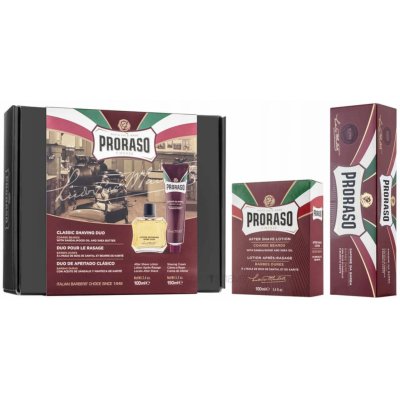 Proraso Red voda po holení 100 ml + krém na holení 150 ml dárková sada – Sleviste.cz