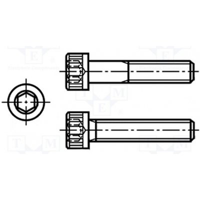 BOSSARD 1013815 Šroub; 1/4"x7/8"; 20; Hlava: rýhovaná,válcová; imbus; HEX 3/16" – Zboží Mobilmania