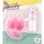 Teddies Sada pro panenky plast lahvička miska s příborem na kartě 19x22x4cm – Sleviste.cz