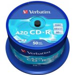 Verbatim CD-R 700MB 52x, Super AZO, spindle, 50ks (43343) – Zboží Živě
