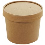 EcoPack Papírová miska EKO na polévku 230 ml kraft s papírovým víčkem – Zboží Mobilmania