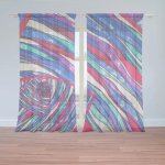 Sablio Záclony Pruhovaný motiv 2: 2ks 150x250cm – Hledejceny.cz