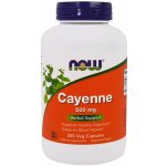 Now Foods Foods Cayenne Kajenský pepř 500 mg 250 rostlinných kapslí – Hledejceny.cz
